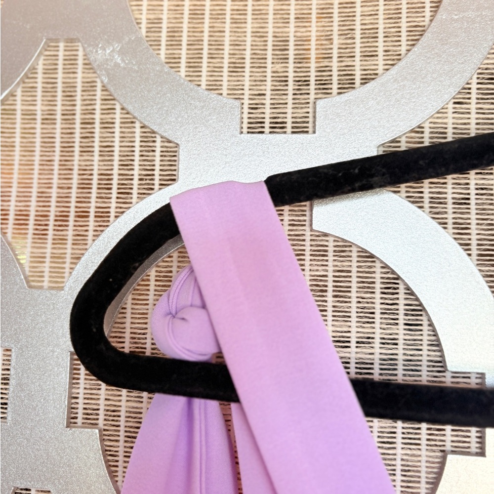 Chic Lavender Midi Dress with Bow Straps - Picture 6 of 7